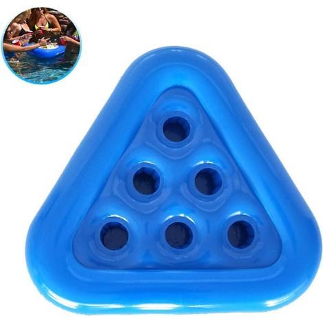 CCYKXAA 1 PCS Inflatable Triangular Swimming Pool Cup Holder 6 Holes