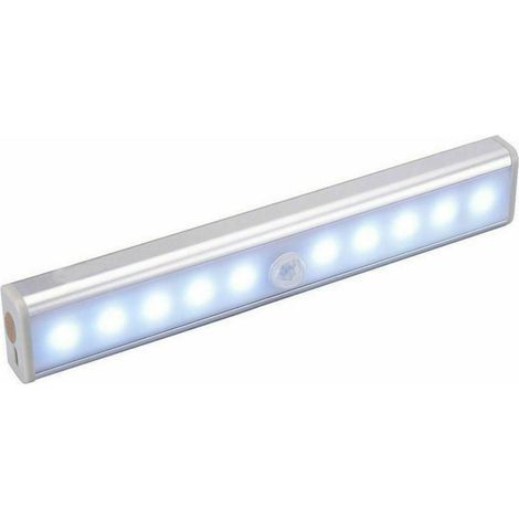 GENERIC-Lot de 2 lampes à détecteur de mouvement pour placard - 10 LED - Éclairage d'armoire - Veilleuse - Fonctionne avec piles - Pour chambre à coucher, couloir, grenier, cuisine (1/5)