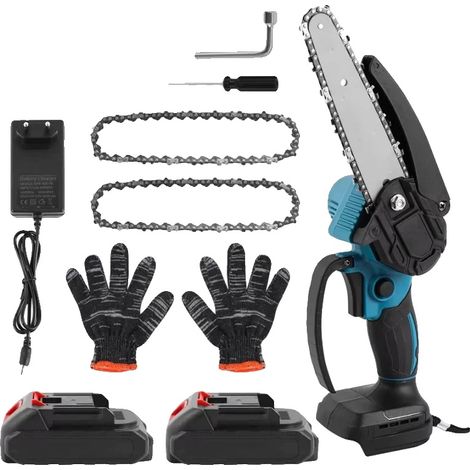 Motosierra, corte de alta velocidad, herramienta eléctrica portátil, estilo A - 6 pulgadas (2 baterías) (1/2)