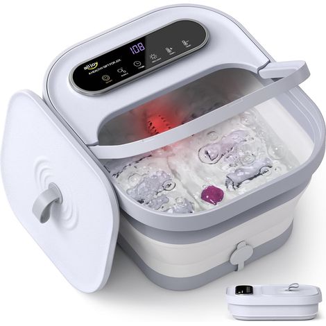 Bain de Pieds Massant Chauffant Pliable, Balnéothérapie Pieds (1/5)