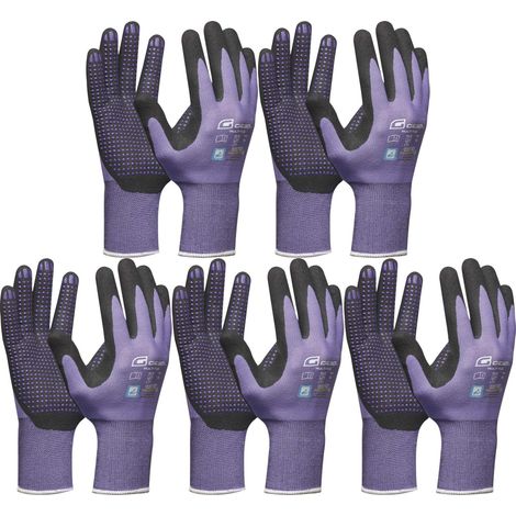 Guanti da lavoro Gebol Multi Flex Lady viola taglia 7 (S)  5 paia (1/5)