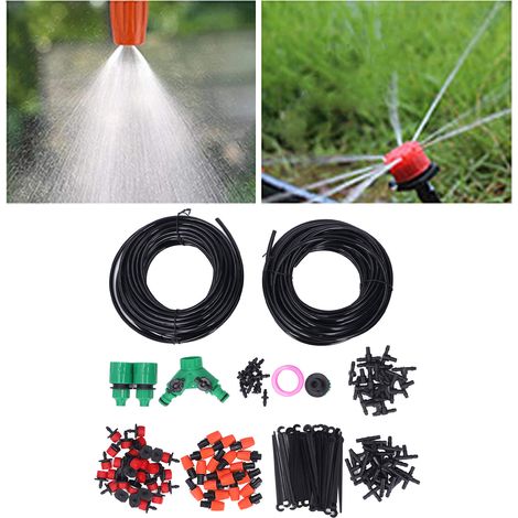 Automatisches Tropfbewässerungsset für landwirtschaftliche Betriebe, Mini-DIY-Bewässerungsset mit einstellbarer Länge 2 x 15 m, wassersparendes System, robustes Rohrbewässerungsset für landwirtschaftl (1/5)