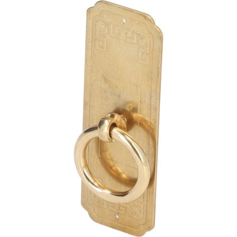 Poignée de porte de meuble chinois, motif antique, en cuivre pur, style rétro, longueur 10 cm. (1/5)