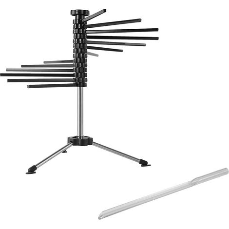 étagère à nouilles séchoir à pates rotatif manuel réveil spécial nouilles étagère pliable et facile à ranger les ustensiles de cuisine (noir) (1/5)