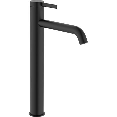 ROCA A5A349ENB0 ONA Grifo Monomando Lavabo Caño Alto Desagüe Clic Clac Negro Mate - ref: A5A349ENB0 (1/2)