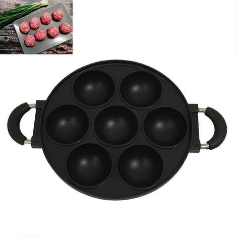 Moules à gâteaux à 7 trous, poêles à omelettes en fonte, casseroles antiadhésives, petit-déjeuner (1/4)
