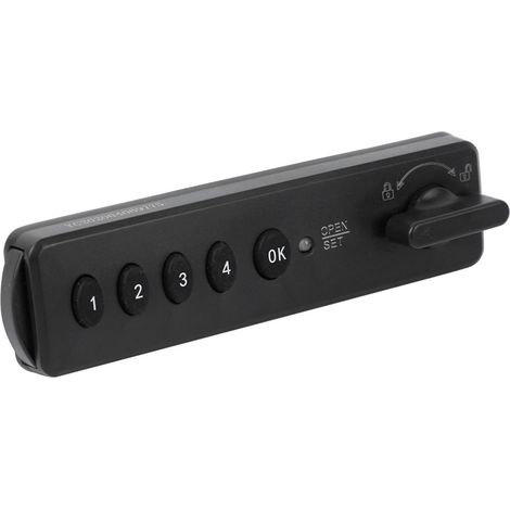 Serrure électronique intelligente à code, alarme de sécurité, casier à code avec pêne plat pour armoire, salle de sport ou salle de bain (1/5)