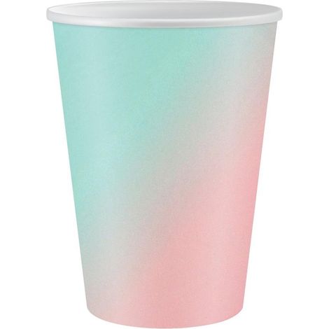 Vasos de papel Ombre de 266 ml, 6 unidades