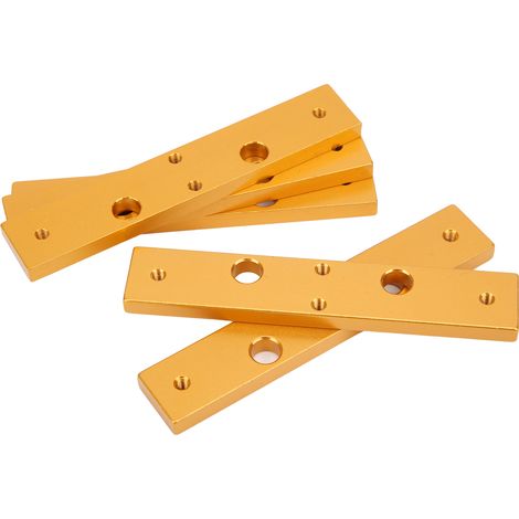 5 Stück Doppeldüsenhals-Montageblöcke aus goldfarbener Aluminiumlegierung für 3D-Drucker mit MK8-Extruder (1/5)