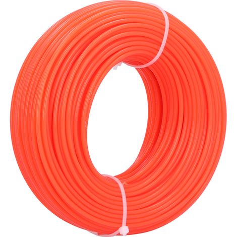50 m 2,4 mm Trimmerfaden, runder Nylonfaden als Ersatz für benzinbetriebene Rasentrimmer (1/5)
