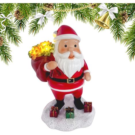 Figurines de Père Noël - Décoration de Noël Éclairée Artisanale - Ornement (1/5)