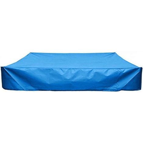 Bâche carrée en tissu Oxford pour bac à sable, jardin et piscine, bleue, 200 cm (1/5)