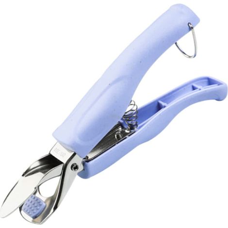 Pinzas de acero inoxidable resistentes al calor, aptas para platos calientes - utensilio de cocina antideslizante (azul) (1/4)