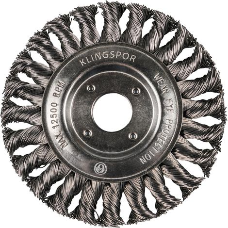 Spazzola circolare Klingspor acciaio 125 mm 24 setole