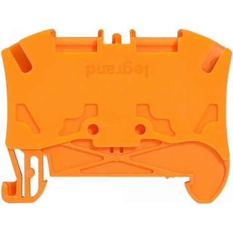 Legrand 037221 – Viking 3 Federklemmenblock – 1 Schnappverschluss/2 Leiter – 1 Eingang/1 Ausgang – orange – Rastermaß 6