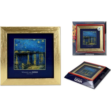 Carmani, cuadro - Van Gogh/Noche en el Ródano, marco dorado (1/5)