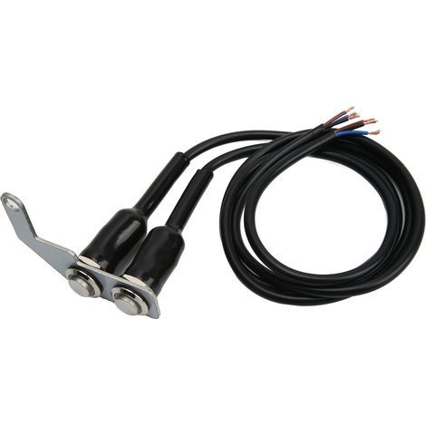 Commutateur de Guidon de Moto, Interrupteur de Guidon de Moto LED Phare Antibrouillard ON OFF Bouton de Commutation avec Support en Acier Inoxydable pour Vélo électrique (Lumière bleue main droite). (1/5)