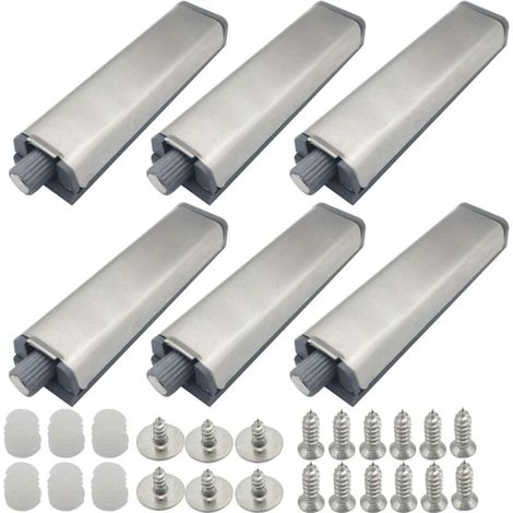 6 Pièces Push to Open Aimant Porte Placard Push Open poussoir Placard Fermeture Magnétiques pour Armoire systeme Tampon Charnière Loquet Fermetures Métal Loquet Magnetique (1/4)