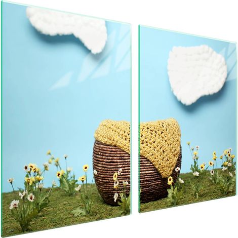 Glasschutzplatte für den Herd 2x45x52 Flower (1/5)
