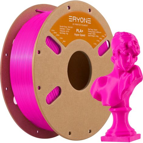 Filament d'impression 3D, diamètre 1,75 mm, matériau PLA de haute qualité, Hs Pla Plus-Magenta (1/2)