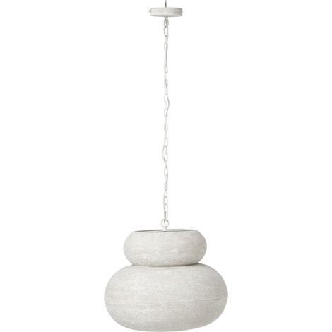 Lampe Suspension en Métal "Mats" 45cm Blanc (1/4)