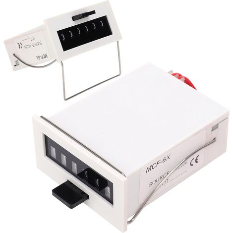Compteur d'impulsions électromagnétiques à 6 chiffres, module ABS MCF-6X, 0-999999, 1,5 W, 220 V CA (1/5)