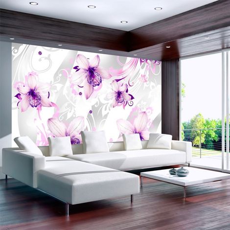 Papier peint sons de subtilité violet - 350 x 245 cm (1/4)