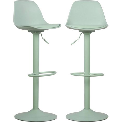 sweeek - 2er Set verstellbare Barhocker mit Sitzbezug aus Kunstleder (1/5)