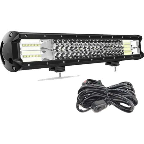 Barre lumineuse, faisceau combiné, design durable, Blanc avec kit de fil (1/2)