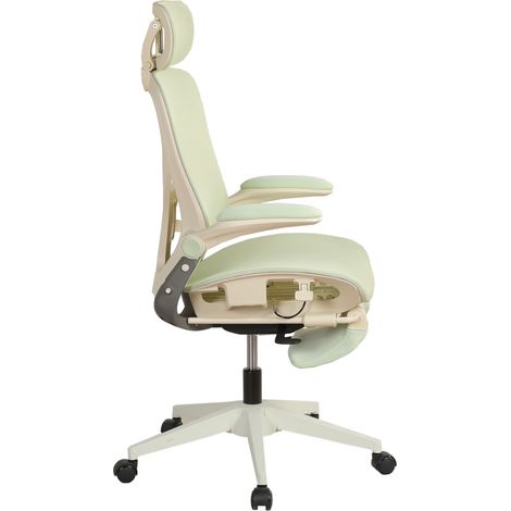Fauteuil de bureau pliant vert avec appui-tête 3D et soutien lombaire réglable (1/5)