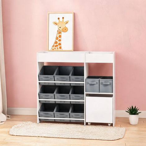 Étagère de rangement enfant 105 x 30 x 80 cm avec 11 bacs (1/5)
