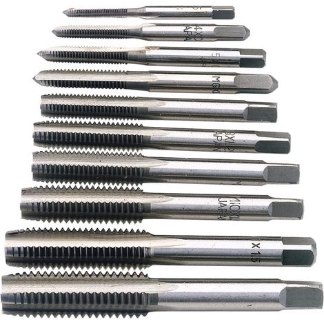 Draper 10-Piece Metric Hand Tap Set (Model 79200) for Precision Thread Cutting (1/5)