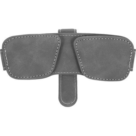 Porte-lunettes de soleil pour pare-soleil de voiture (gris) - Support de lunettes en cuir PU pour accessoires intérieurs automobiles (1/4)