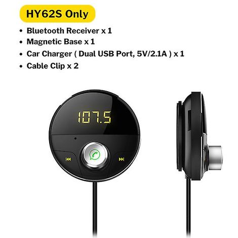 Émetteur modulateur FM Deelife, lecteur MP3 Bluetooth pour voiture, adaptateur auxiliaire jack 3,5 mm, récepteur audio Bluetooth 5.0, kit mains libres pour voiture (1/5)