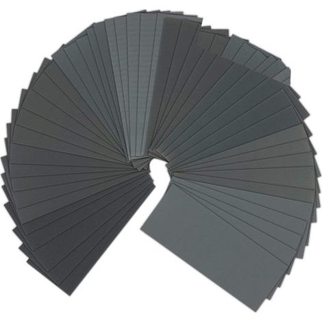 Este juego de 45 piezas de papel de lija seco húmedo, granos van desde 400 hasta 3000, mide 230 x 93 mm lijar automóviles, tornear madera mucho (1/4)