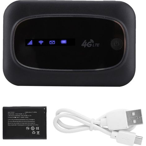 4G WiFi Modem Routeur mobile sans fil Point d'accès portable pour l'Europe et l'Asie (Noir) (1/5)