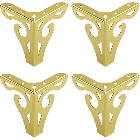 Pieds de table en fer doré – Lot de 4 pièces, hauteur 10 cm, style européen élégant pour meubles modernes