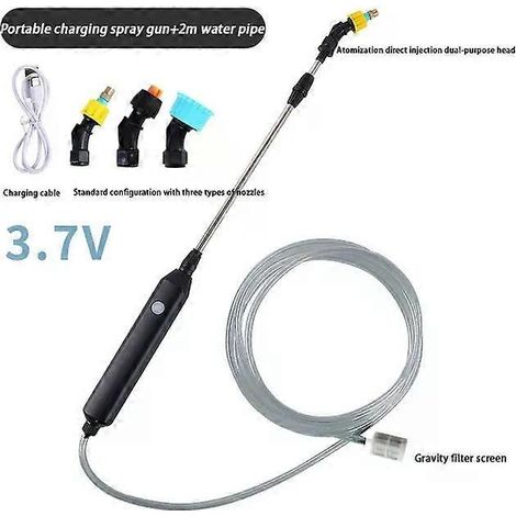 Garden Watering Spray Gun USB Automatic Electric Sprayer Nozzle Sprinkler Garden Plant Mister Watering Spray Irrigation Tool (1/5)