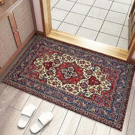 Zerbino antiscivolo per interni, lavabile, assorbente, antimacchia, tappeto persiano retrò, 40 x 60 cm / 50 x 80 cm (1/4)