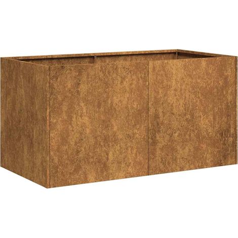 Fioriera Arrugginita 80x40x40 cm in Acciaio Corten vidaXL (1/5)