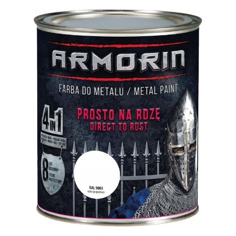 PEINTURE ANTICORROSION PRIMACOL ARMORIN POUR MÉTAL BLANC RAL9003 0,7L 1 pc.