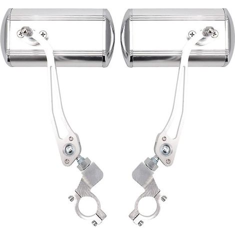 Rétroviseurs de guidon de vélo pivotants en aluminium, style rétro, argentés, un côté (1/5)