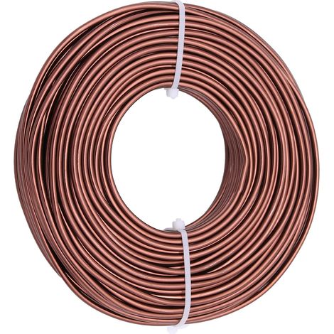 Fil en aluminium flexible pour la fabrication de bijoux, les loisirs créatifs et les projets de bricolage, 0,8 mm (calibre 20) x 30 m, marron cuivré (1/5)