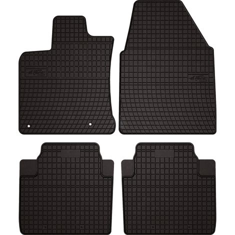 Tapis de sol en caoutchouc pour : Nissan Qashqai +2 crossover (2007-2013) - noirs, sur mesure (1/5)