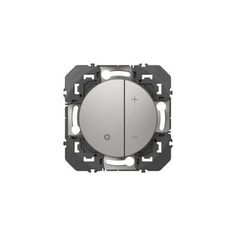 Legrand – Variateur de lumière 2 fils sans neutre 125W LED – Réglage d'intensité – Compatible avec lampes dimmables et halogènes – Finition aluminium