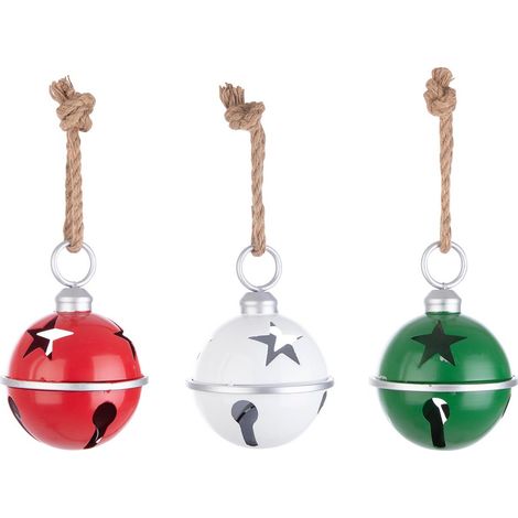 Palline di Natale in Metallo Grandi Pendagli Addobbi Natalizi Albero Vintage - Colore: Verde - Dimensioni: Media