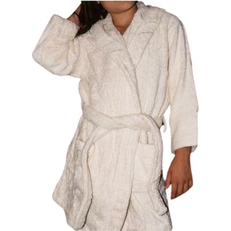 Peignoir en coton Bio enfant, coloris naturel, Taille 6 ans (1/2)