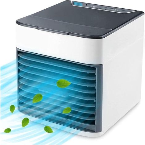 Aire acondicionado portátil 3 en 1, mini ventilador ultra potente, purificador y humidificador de aire, enfriador de aire personal de 3 velocidades - KZQ (1/2)