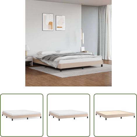 Sommeil -  Cadre de lit sans matelas cappuccino 180x200 cm similicuir (1/5)