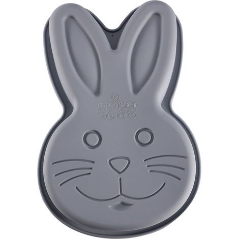 KOWOLL Moule à gâteau en silicone en forme de lapin, moule à gâteau lapin de Pâques, moule à gâteau pour les fêtes et les anniversaires